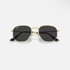 Ray-Ban Hexagonal Gold and Black Sunglasses men / women
